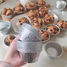 Load image into Gallery viewer, Disposable tin foil egg tart cup pudding cup
